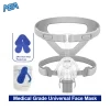 Universal CPAP nasal mask with medical silicone cushion and adjustable headgear for sleep apnea therapy