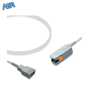 Datex Ohmeda OXY-F-DB adult hard shell SpO2 sensor with 1.0m cable and 9-pin connector