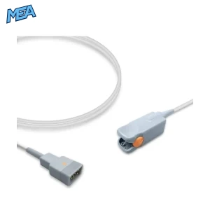 Datex Ohmeda pediatric hard shell SpO2 sensor 1.0m with finger clip and 9-pin connector