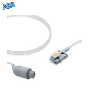 Datex Ohmeda pediatric soft tip SpO2 sensor with 3.0m cable and 10-pin connector