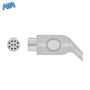 10-pin round connector diagram for the Datex Ohmeda neonate wrap SpO2 sensor