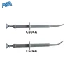 Dental amalgam carrier 20 and 45 degree angled restorative filling instrument for precise dental amalgam placement