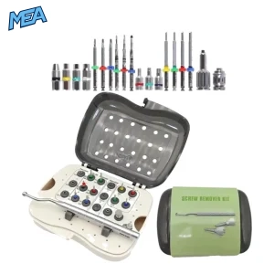 Dental implant broken screw removal tool NeoBiotech SR RCD reverse drill system implant screw extractor kit