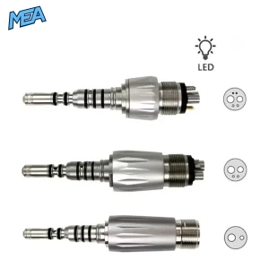 Dental LED Quick Coupler 4 Hole 6 Hole Fiber Optic Handpiece Connector KAVO Style Universal Dental Coupling with LED Light