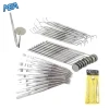 3-piece dental mirror kit with mouth mirror, dentist pick, and teeth scaler for professional oral care