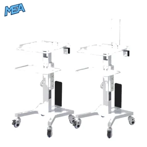 Dental Scanner Cart with laptop tray, monitor mount and adjustable CPU holder for digital dentistry clinics