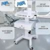 Dental scanner cart with drawer and metal frame used as mobile medical trolley in dental clinic