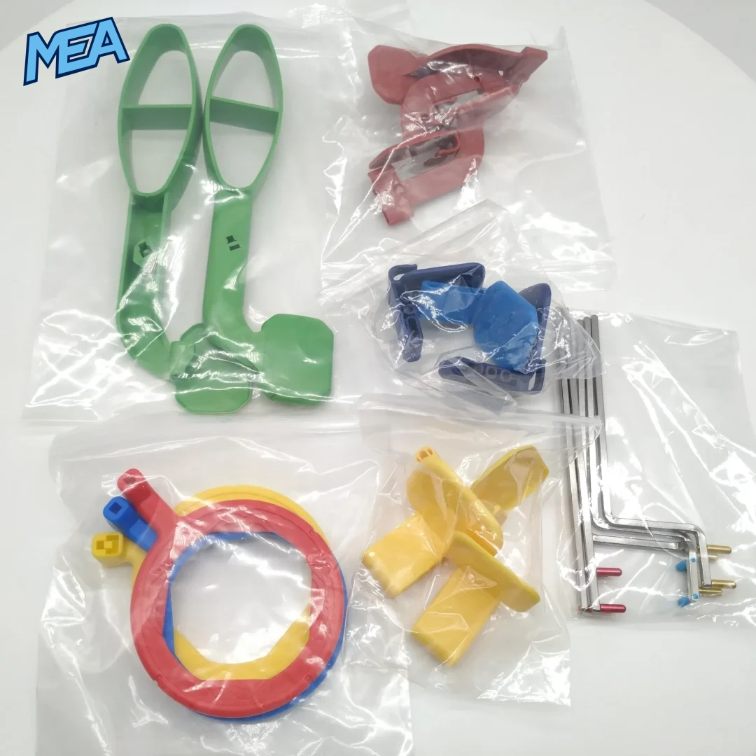 Dental X-Ray Sensor Positioner Kit For Digital RVG Intraoral Sensors (New) 10 Dental sensor positioner kit contents packed in sealed bags