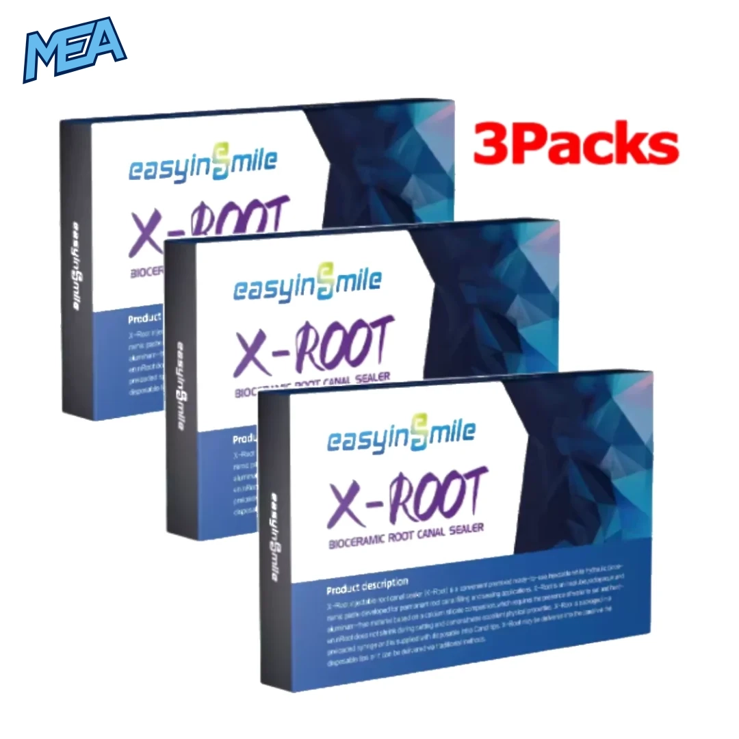 Dental X-ROOT Root Canal Bioceramic Sealer 3 Packs with EASYINSMILE Endo Rotary NiTi Gold Files