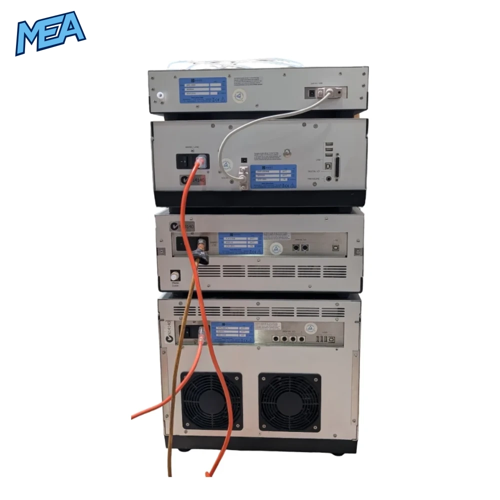 Dionex Ultimate 3000 HPLC System (Refurbished) 4 Rear panel of Dionex UltiMate 3000 HPLC system showing SRD-3600, DGP-3600MB, FLM-3100B, and WPS-3000TB nameplates