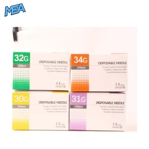 Disposable hypodermic needles 30G 31G 32G 34G boxes of 100