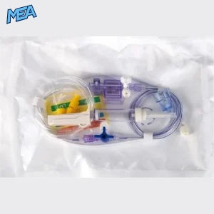 Disposable IBP Utah transducer in sealed sterile single-use pouch packaging