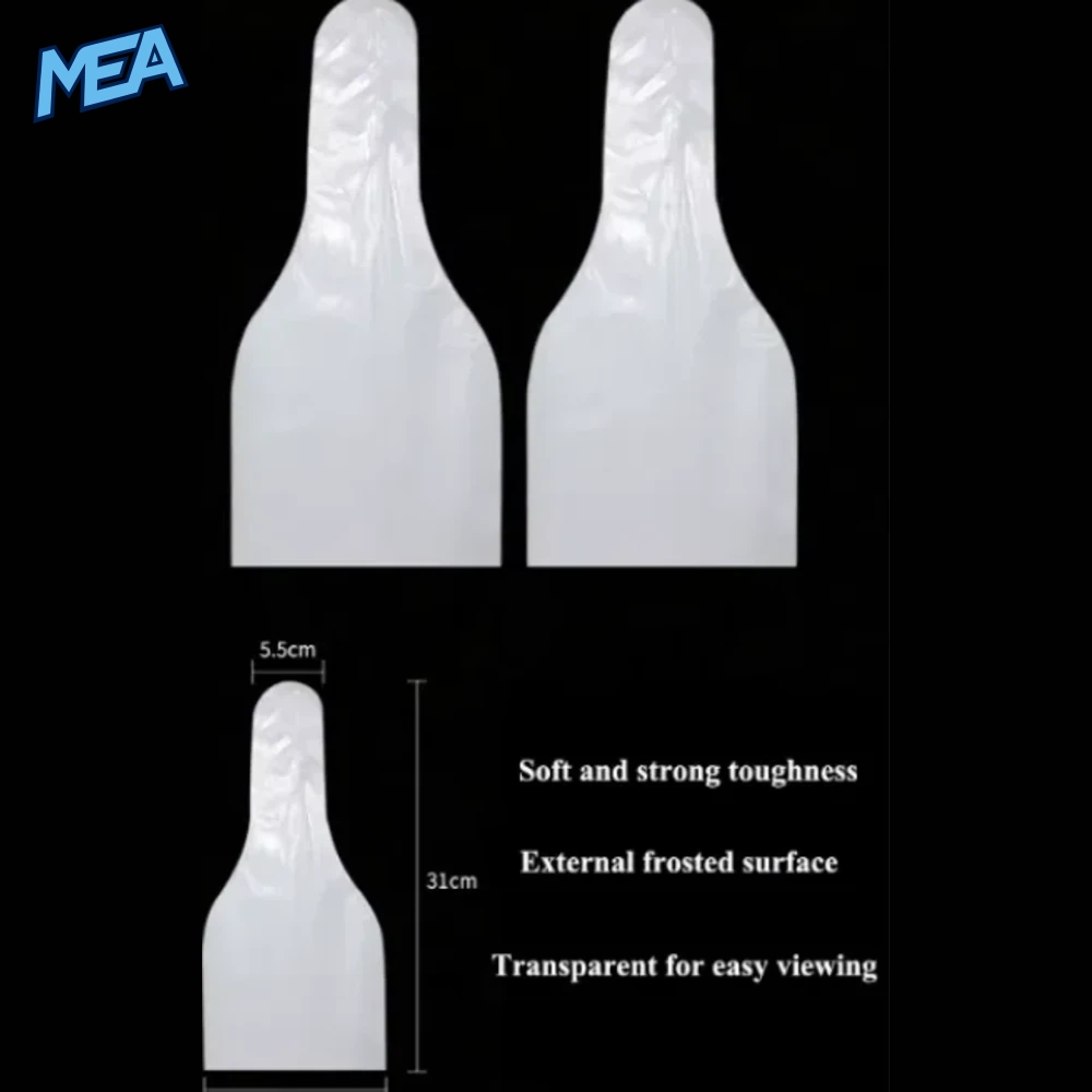 100PCS Disposable Semen Collection Bag Pet Dog Artificial Insemination Device Collect Sperm PE Supplies Mating Breeding Farm 2 Dog semen collection bag size chart showing 31cm length, 5.5cm top width, 15cm bottom width