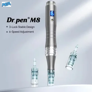 Dr Pen M8 derma pen with 3-lock stable design and 6-speed adjustment