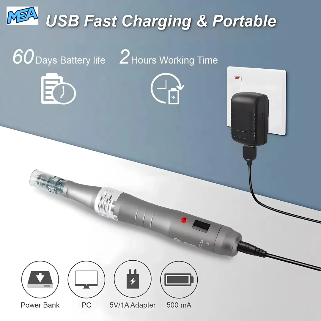 Dr. Pen Ultima M8 Wireless Microneedling Pen With 32 Cartridges (11/16/24/36/42 Pin & Round Nano) New 8 Dr Pen M8 wireless microneedling pen USB charging and 2 hour working time