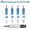 Dr. Pen M9 cartridges in 18-pin, 36-pin, 42-pin and Round Nano needle configurations with M9 microneedling pen