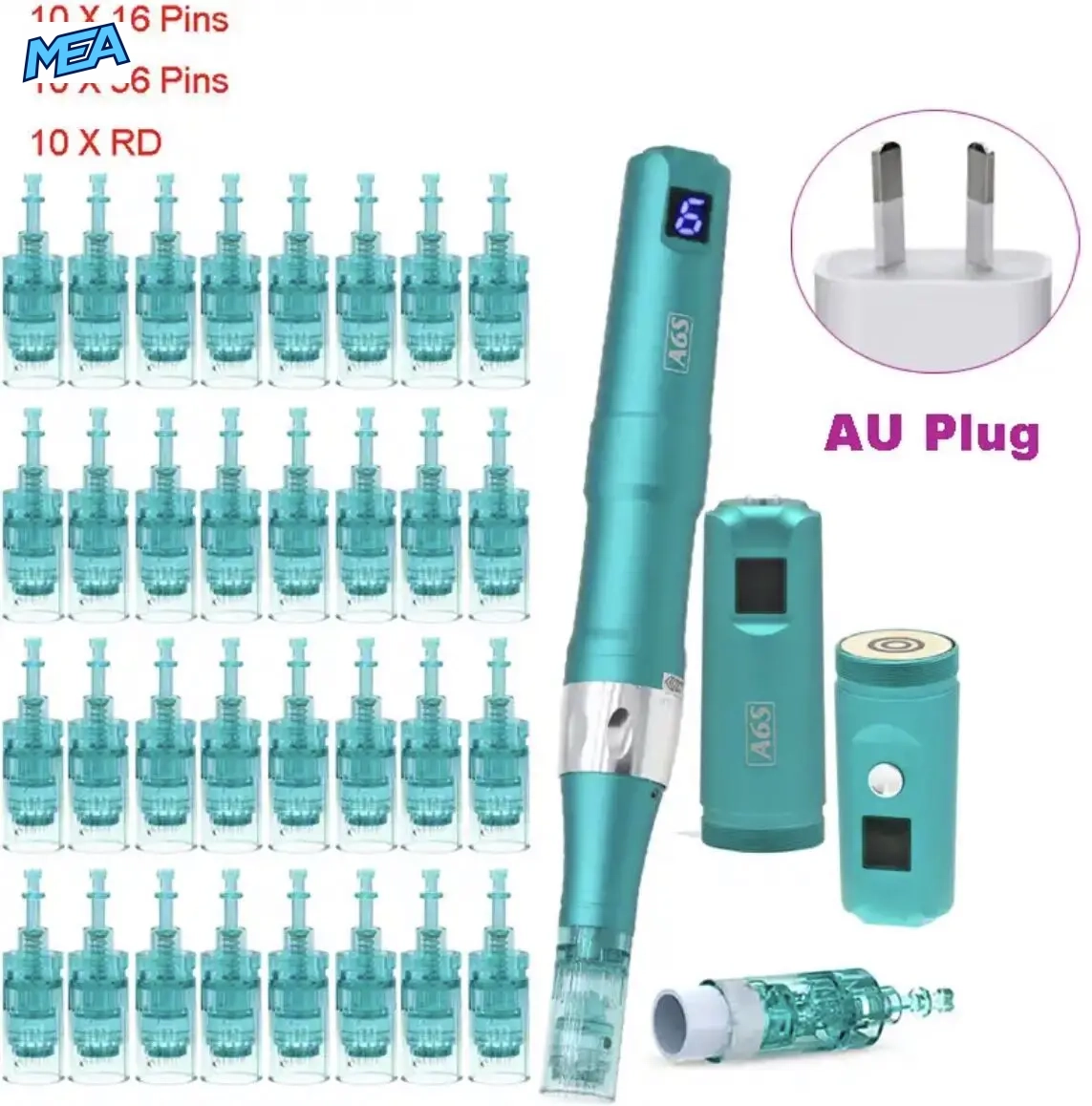 Dr. Pen Ultima A6S Wireless Microneedling Pen With 32 Cartridges 1 Dr. Pen Ultima A6S wireless microneedling pen with 32 cartridges, 2 batteries and AU plug
