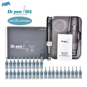 Dr. Pen Ultima M8 wireless microneedling pen kit with 32 cartridges