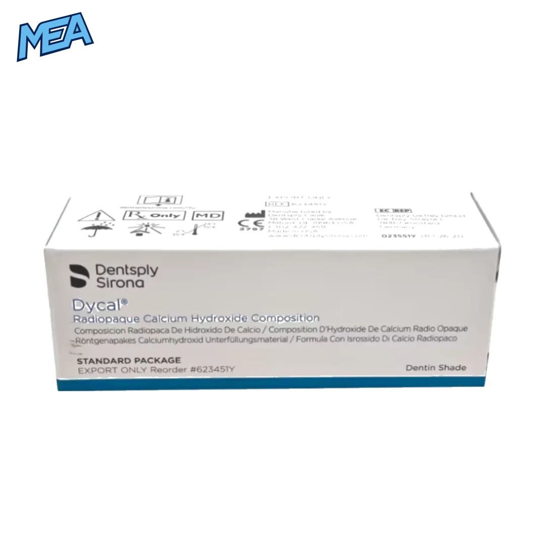 Dycal Calcium Hydroxide dental pulp capping liner with mixing pad packaging