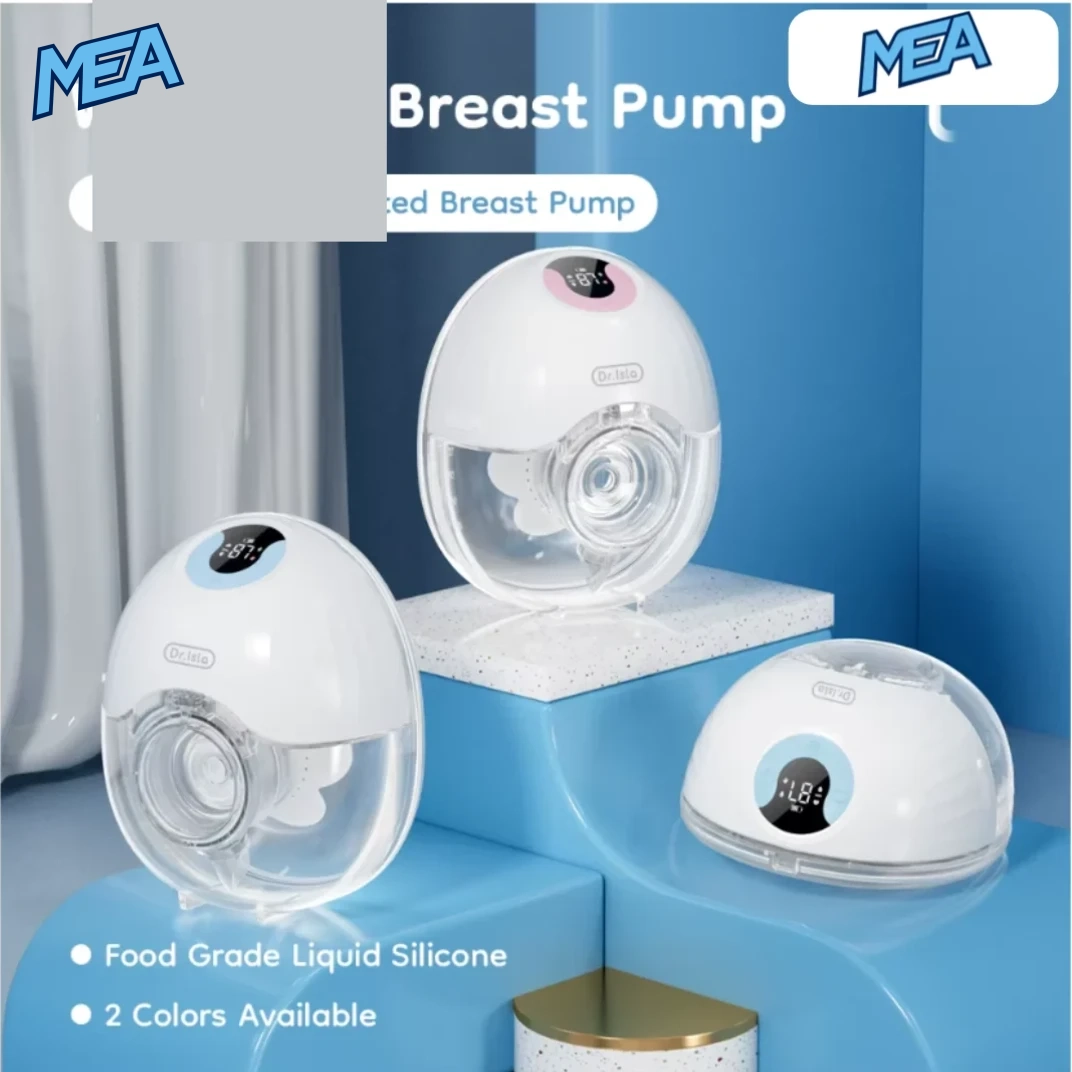 Wearable Breast Pump Hands Free Electric Breast Pumps Comfort Milk Collector Lightweight with LED Display 4 Modes & 36 Levels 1 EB46 wearable breast pump hands free electric milk collector with LED display and 36 suction levels