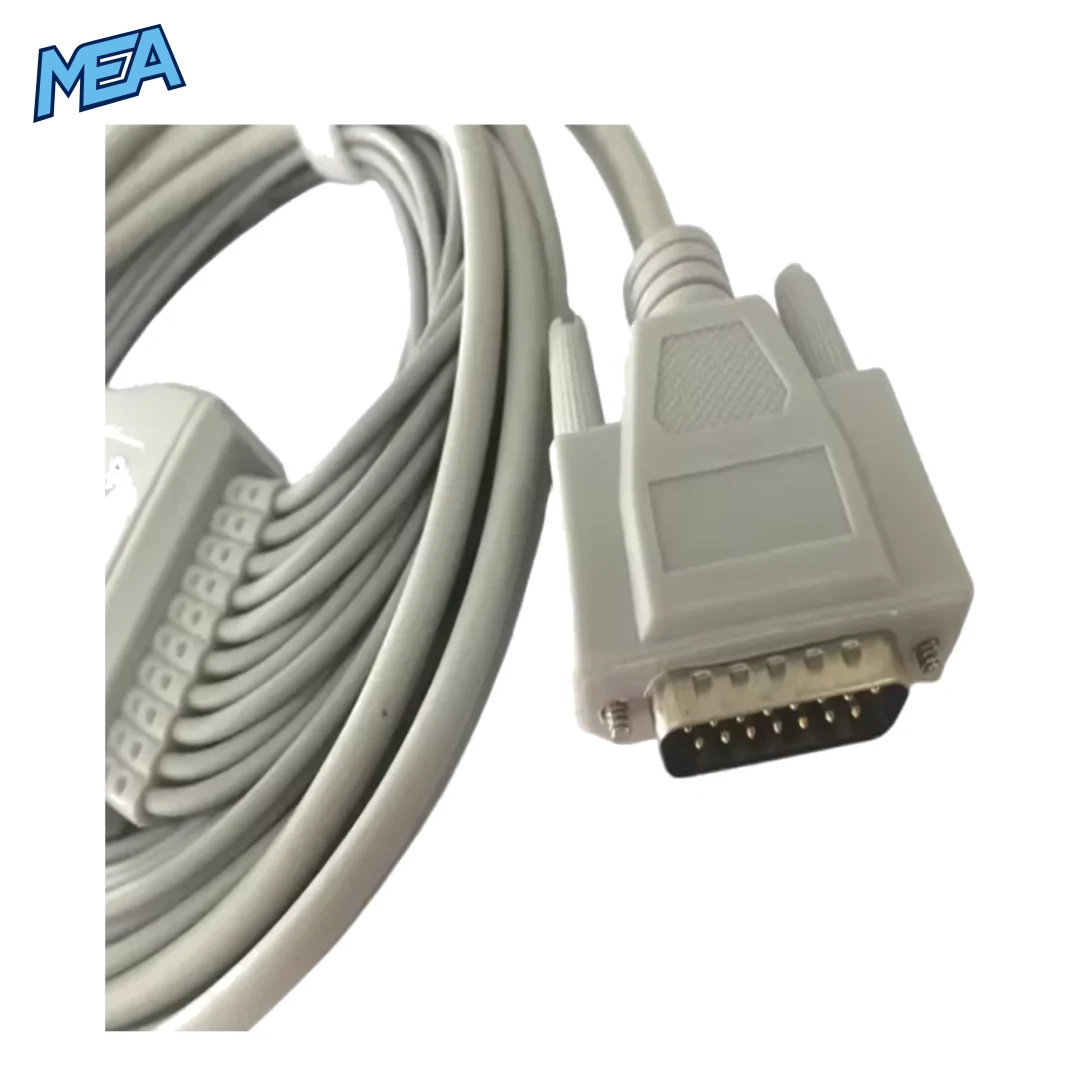 Nihon Kohden ECG-1250,ECG-1350 ECG EKG Cable with Leadwires 10 Leads Medical ECG Cable Clips End TPU 2 Medical ECG 10 lead cable AHA IEC standard TPU cable for Nihon Kohden ECG machines