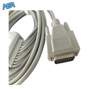 Medical ECG 10 lead cable AHA IEC standard TPU cable for Nihon Kohden ECG machines