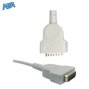 ECG/EKG cable 10 lead DIN banana snap connector compatible with GE MAC 1200 and MAC 1100 machines