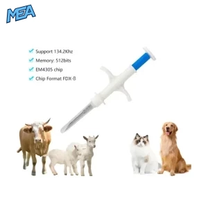 EM4305 Pet Microchip 134.2KHz FDX-B Animal RFID Chip Syringe for Dog Cat Identification ISO 11784