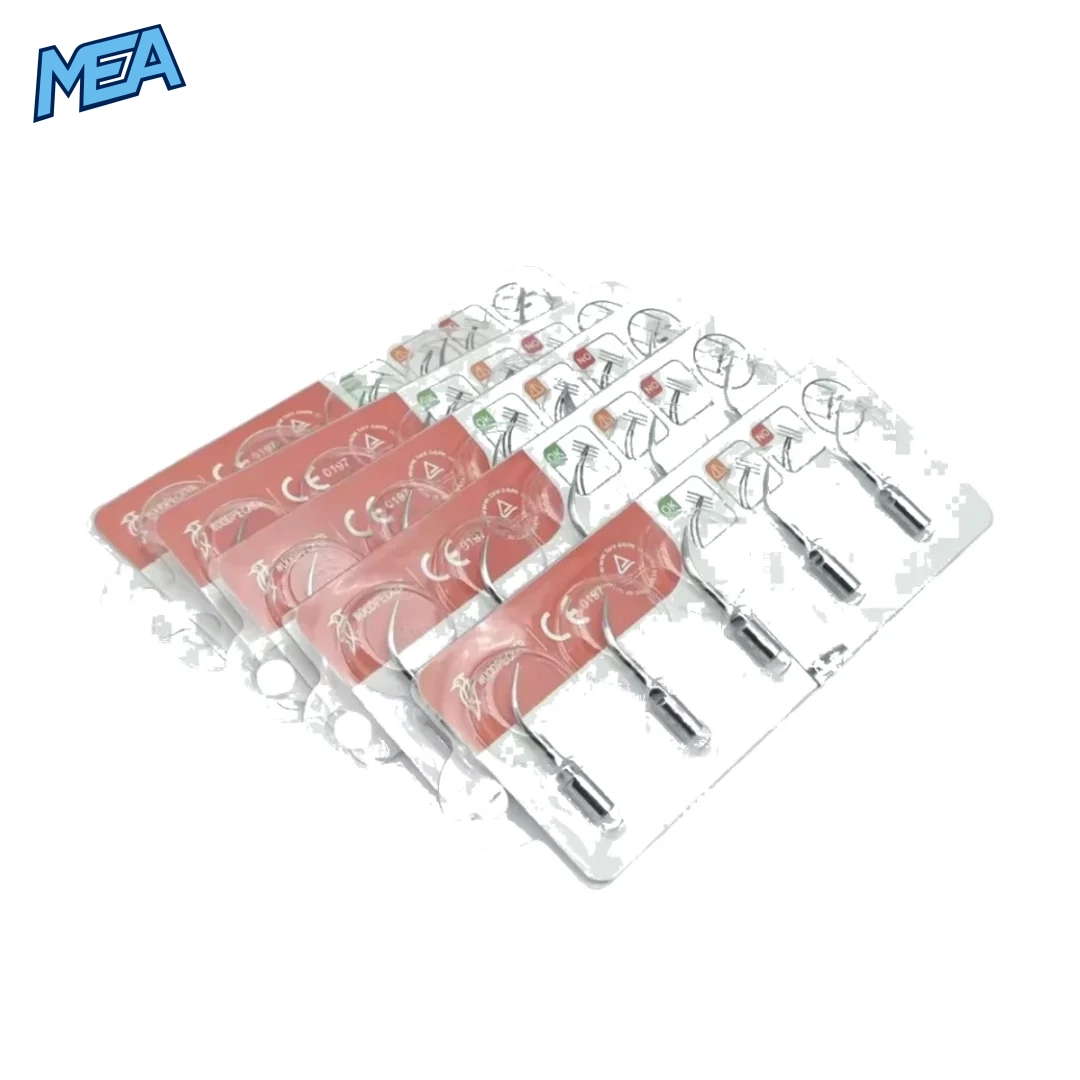 5Pcs Woodpecker P3 Dental Ultrasonic Scaler Tips Scaling Tips for EMS Mectron Handpiece Dentistry Materials 2 EMS compatible Woodpecker P3 scaler tip close up for dental periodontal scaling and tartar removal
