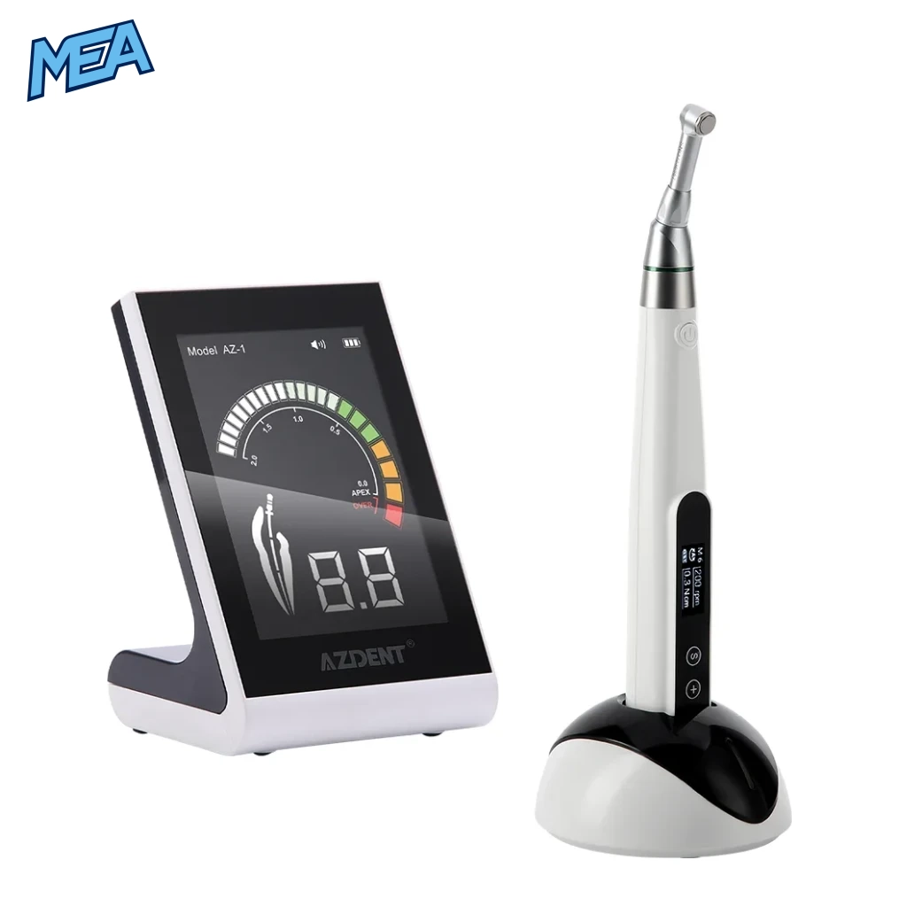 AZDENT 16:1 Wireless Endo Motor With AZ-1 Apex Locator 9 Program Cordless Root Canal Endomotor (New) 12 Endo motor and AZ-1 apex locator kit for root canal treatment
