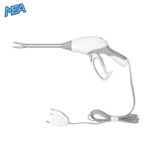 Enovatemed LE4218 LigaSure vessel sealing veterinary instrument with large curved bipolar jaw for advanced electrosurgical tissue fusion and cutting procedures