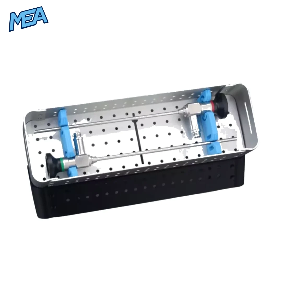Autoclavable Aluminum Rigid Endoscope Sterilization Case, Medical ENT Instruments Disinfection Box 2 Medical ENT instrument sterilization box, autoclavable and reusable