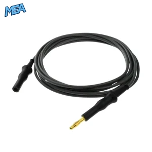 ESU-012A Reusable Monopolar ESU Cable 4mm Banana to 4mm Socket 3m Silicone Cable with Nylon Fiber Connector