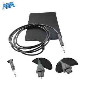 ESU-JB reusable silicone ESU grounding negative plate with 6.3mm connector for adult and child electrosurgical procedures