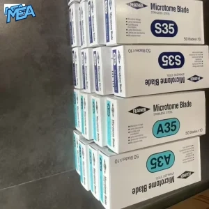 Feather microtome blades S35 and A35 disposable stainless steel dispensers, box of 50