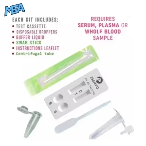 FIV FeLV test kit for cats components test cassette, dropper, swab, and centrifugal tube