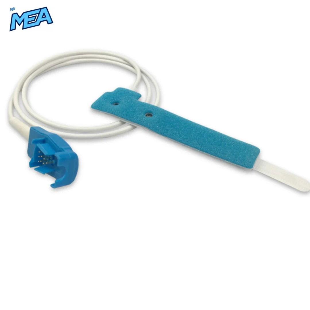 Adult/Neonate Non-adhesive Foam SpO2 Sensor 0.9m for GE Healthcare OXY-AF Disposable, Technology: Oxytip view 2