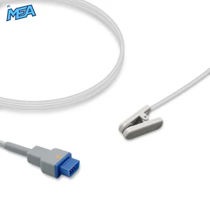 Adult Ear Clip SpO2 Sensor 1.0m for GE Healthcare TS-E-D Reusable, Technology: Trusignal