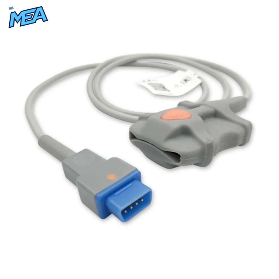 Adult Soft Tip SpO2 Sensor 1.0m for GE Healthcare TS-SA-D Reusable, Technology: Trusignal view 2