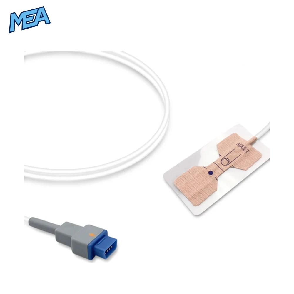 GE TruSignal TS-AAW-10 Adult Non-Woven Adhesive SpO2 Sensor 0.9m (Disposable Box of 24) 1 GE TruSignal TS-AAW-10 adult non-woven adhesive SpO2 sensor with 0.9m cable and 9-pin connector