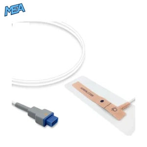 GE TruSignal TS-AF-25 adult/neonate non-woven adhesive SpO2 sensor with 0.9m cable and 9-pin connector
