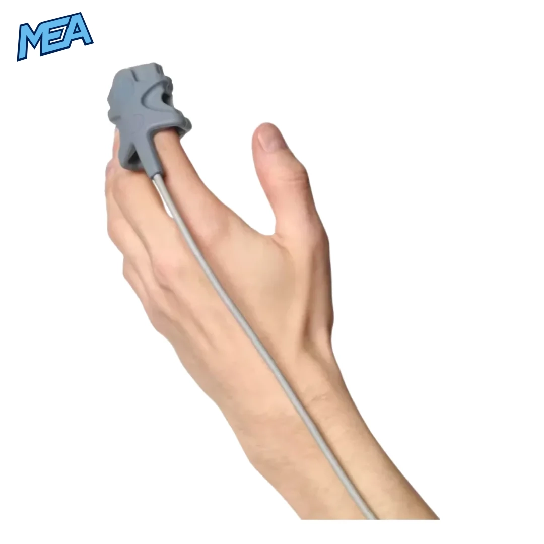 GE TS-SA4-GE adult reusable SpO2 finger sensor with cable for hospital monitors