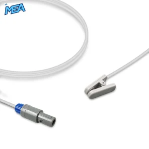Adult Ear Clip SpO2 Sensor 3.0m for Goldway Monitors Reusable, Technology: Nellcor Oxismart