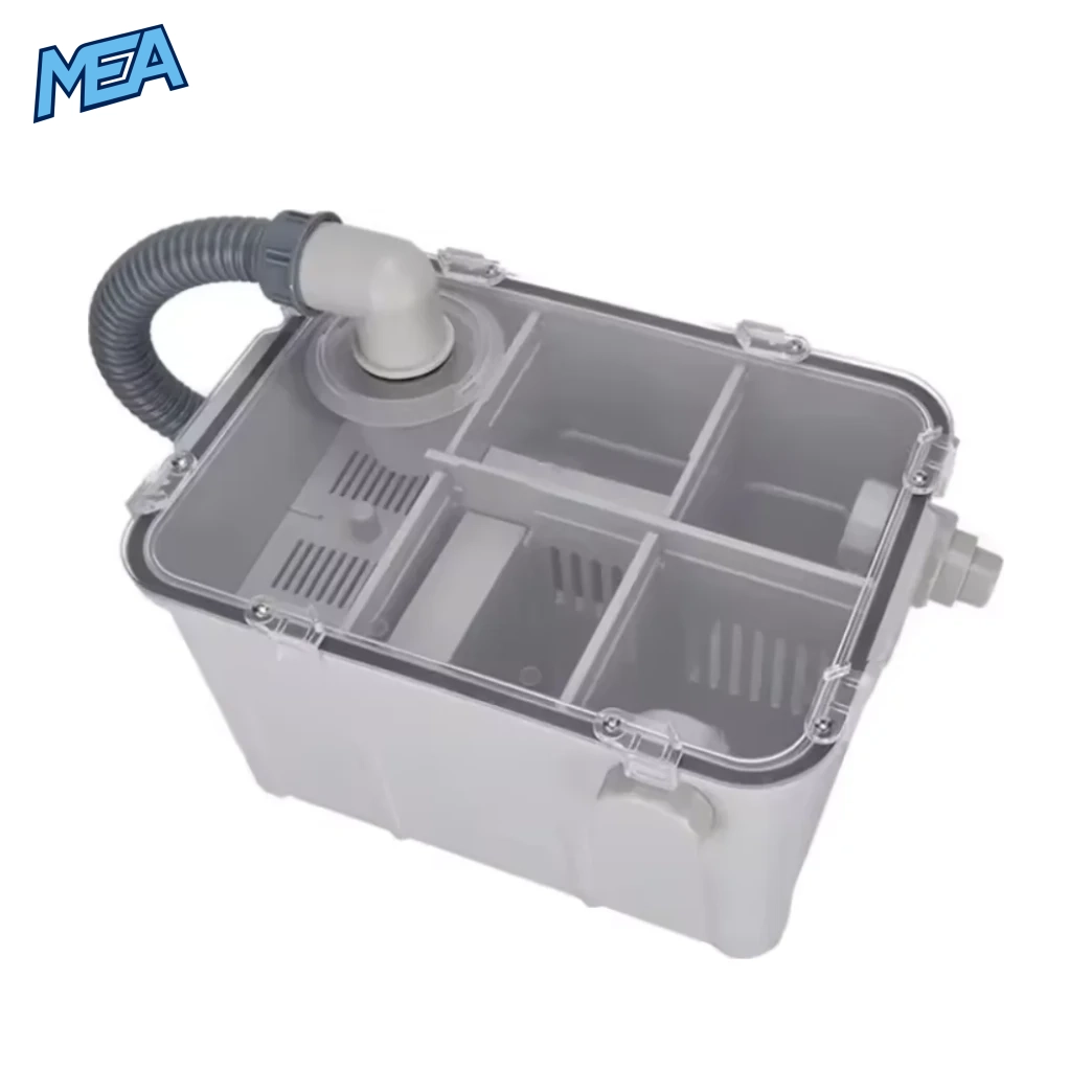 Gypsum Filter Dental Lab Dental Clinic Stone Plaster Powder Trap Sedimentat Tank Dentist Cleaning Table Pool Cleaning tools 1 dental gypsum trap tank with transparent lid, inlet hose, and drain outlets for sink wastewater filtration