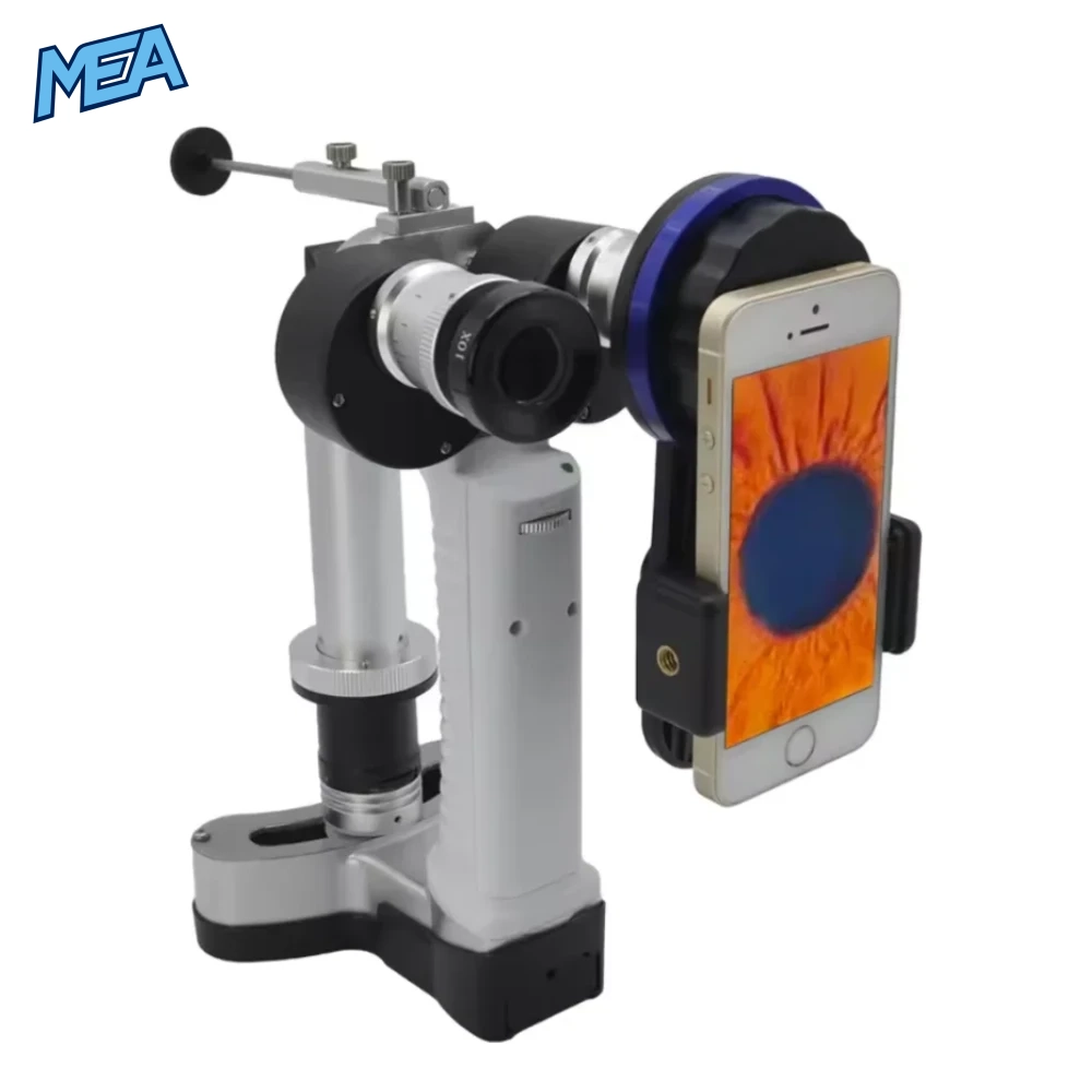 Portable Slitlamp LED Bulb Handheld Slit Lamp Microscope For Human Pet Veterinary Animal Hospital Ophthalmology Eye Check Camera 1 HSL-1 Portable Handheld Slit Lamp Microscope with LED Illumination for Human and Veterinary Ophthalmology Eye Examination