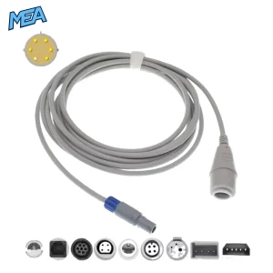 ibp extension adapter cable for choice 6 pin patient monitor compatible with bd edwards and utah transducers