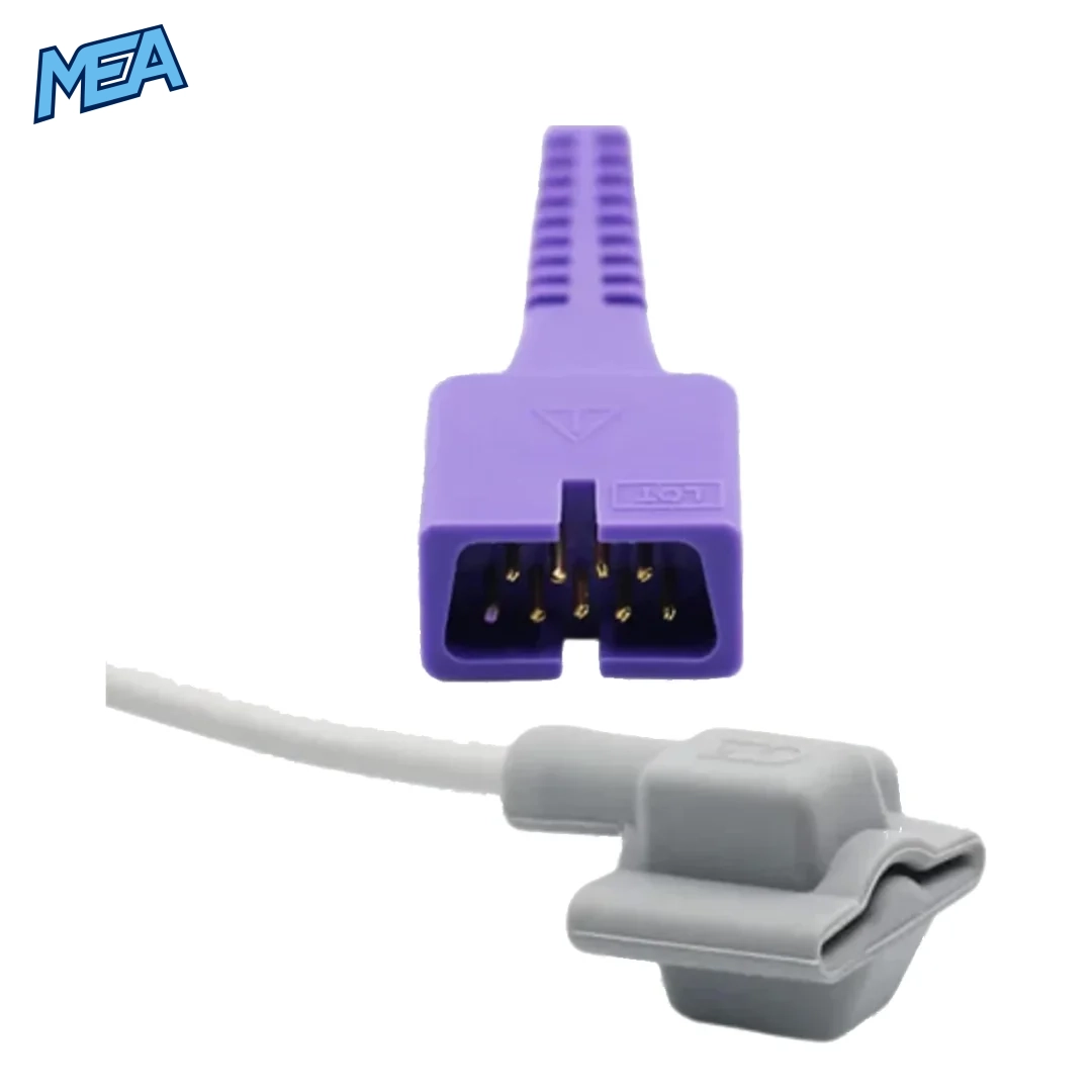 Reusable Nellcor SpO2 Sensor infant soft 3.2 ft 9 Pins Connector 2 Infant soft pulse oximeter sensor compatible with Nellcor OxiMax technology for hospital patient monitoring