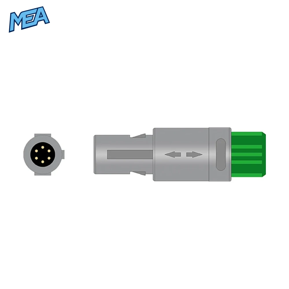 Infinium Adult Hard Shell SpO2 Sensor 3.0m (Nellcor OxiMax Reusable New) 2 6-pin round push-pull connector of Infinium OxiMax adult SpO2 sensor for DRE Waveline monitors