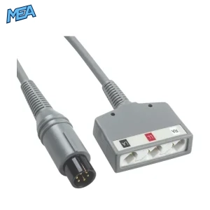 AAMI 6-pin monitor connector and 3-lead yoke of IVY 7800 ECG trunk cable 590406