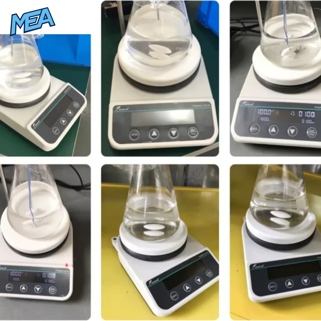 JOANLAB HS5 Magnetic Stirrer With Heating Stirrer Laboratory Thermostatic Digital Display Magnetic Mixer Hot Plate 110v ~ 220v 16 Six laboratory photos of JOANLAB digital hot plate stirrers mixing liquids in flasks